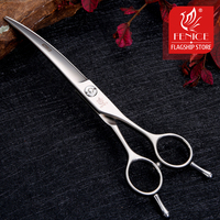 Fenice zakrzywione profesjonalne Pet Dog Grooming ścinanie dla psów koty japonia 440C 6.0/6.5/7.0/7.5 cal szczeniaczek nożyczki 5